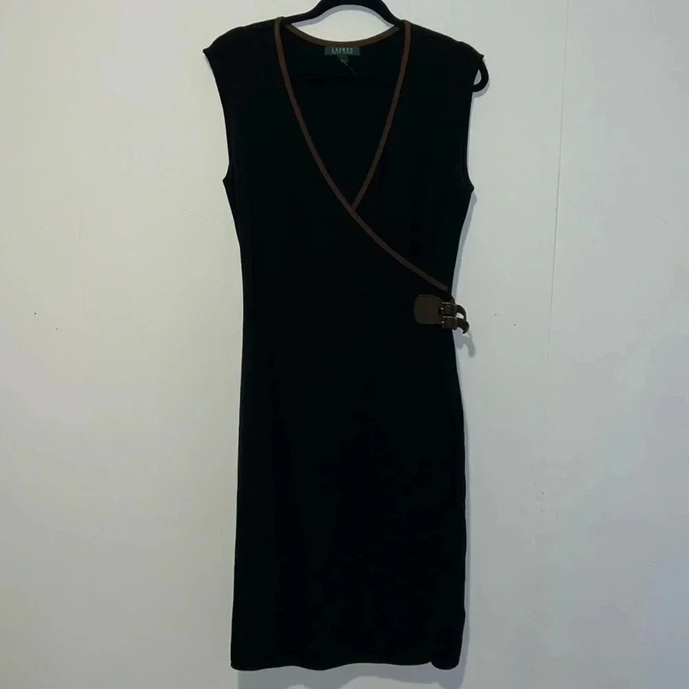 Lauren Ralph Lauren Vneck Sleeveless Dress W22